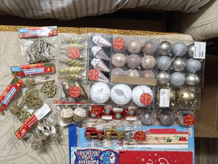 Фотография покупателя товара Ёлочные игрушки 3 шт. «Яблочко» 7×7.5 см, белый - Фото 5