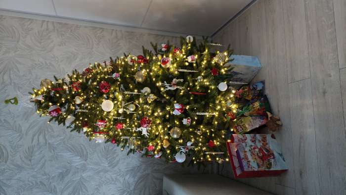 Фотография покупателя товара Ёлочные игрушки «Перл», шары новогодние, d=6 см, набор 6 шт., грани, белый - Фото 3