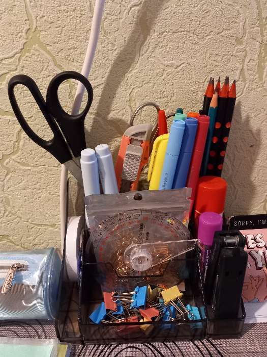 Фотография покупателя товара Ножницы Dolce, 21 см, пластиковые ручки, чёрные - Фото 3