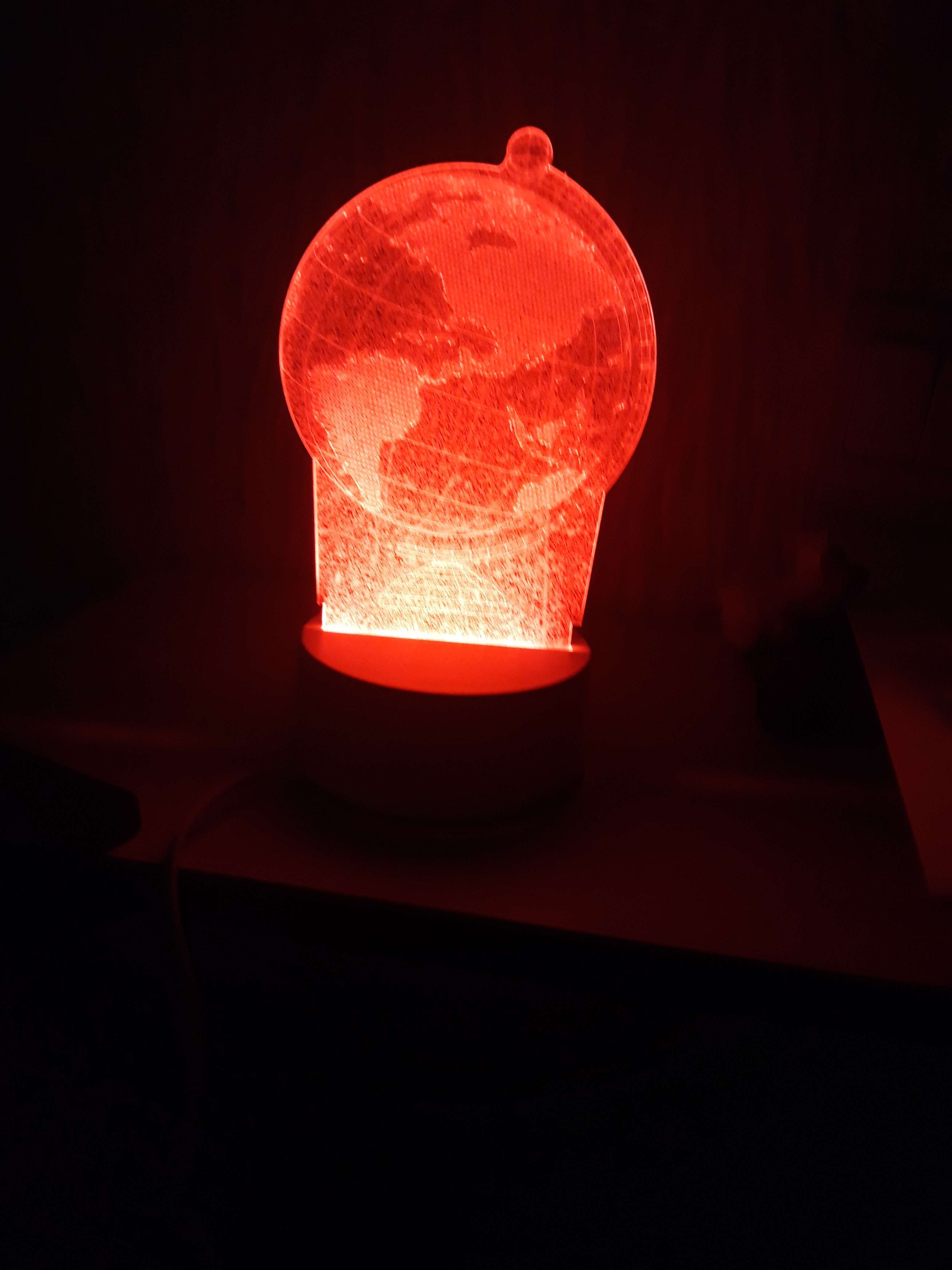 Фотография покупателя товара Светильник "Глобус" LED RGB от сети 9,5x11x18 см RISALUX - Фото 2