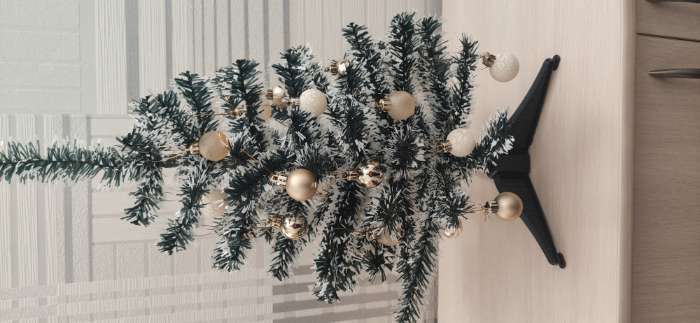 Фотография покупателя товара Ёлочные игрушки «Традиция», шары новогодние, d=3 см, набор 24 шт., треск, голубой - Фото 1