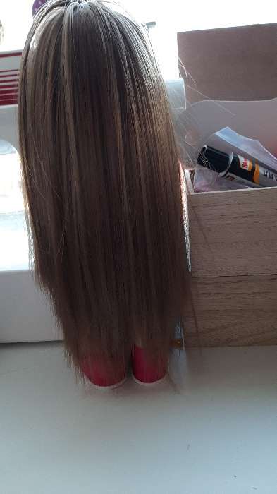 Фотография покупателя товара Волосы - тресс для кукол «Прямые» длина волос: 25 см, ширина:100 см, цвет № 6К - Фото 2