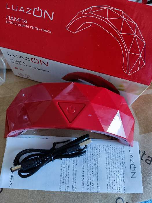 Фотография покупателя товара Лампа для гель-лака Luazon LUF-11, LED, 9 Вт, 3 диода, таймер, USB, красная - Фото 7