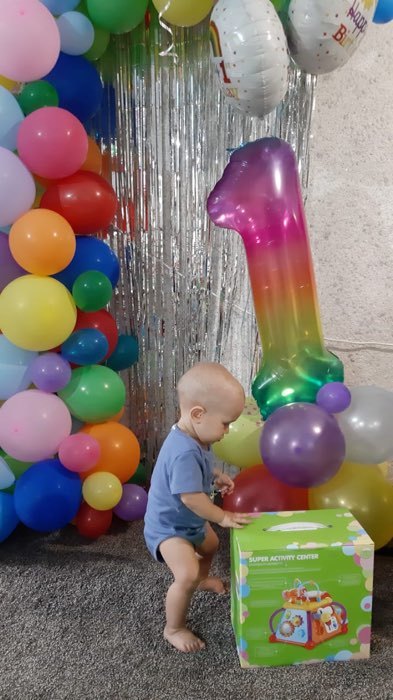 Фотография покупателя товара Букет из шаров «День рождения – облако. 5 лет», фольга, латекс, набор 7 шт. - Фото 5