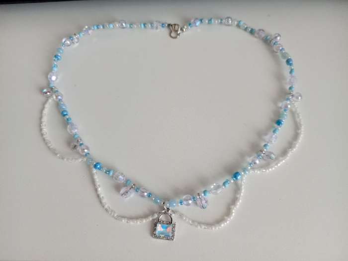 Фотография покупателя товара Декор для творчества металл, страз «Сумочка», голубой, 1.7×1.2 см - Фото 1