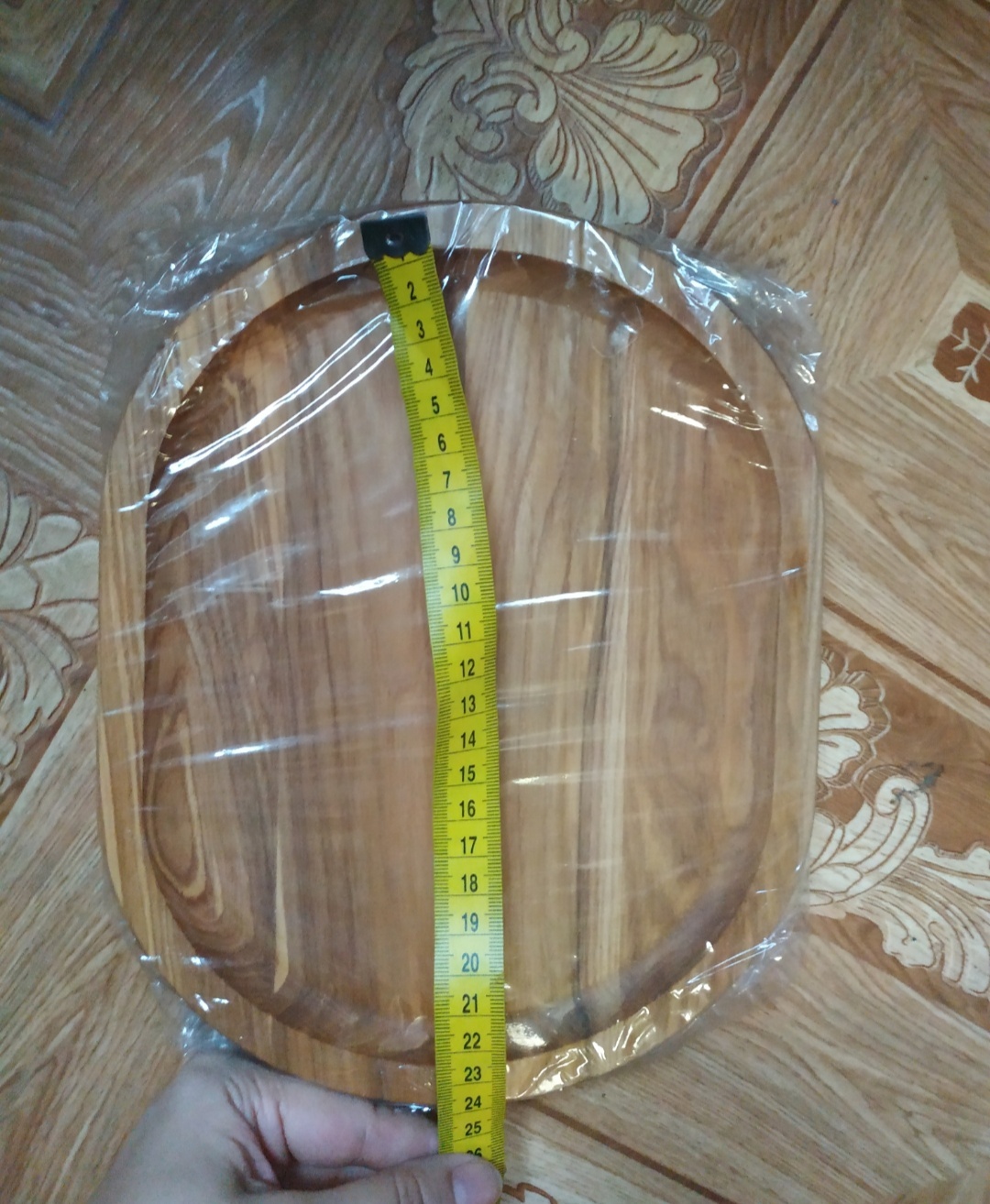 Фотография покупателя товара Блюдо-доска для подачи и нарезки "Гром", 25 х 20 см, массив ясеня - Фото 2
