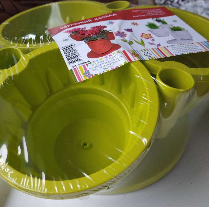 Фотография покупателя товара Кашпо многоярусное «Каскад», 3 шт, 700 мл, цвет зелёный
