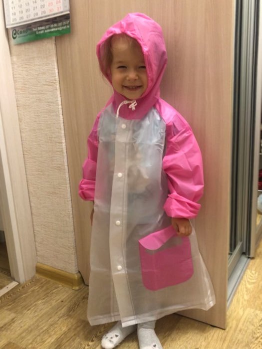 Фотография покупателя товара Дождевик детский «Гуляем под дождём», розовый, M, виды МИКС