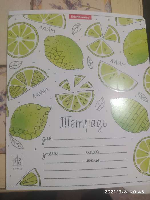 Фотография покупателя товара Тетрадь 18 листов в клетку ErichKrause «Яркие дольки», обложка мелованный картон, МИКС - Фото 3