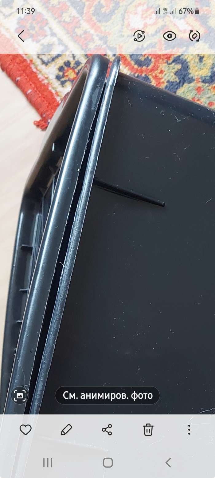 Фотография покупателя товара Контейнер для хранения с герметичной крышкой, 18 л, 36,5×26×25 см, цвет чёрный