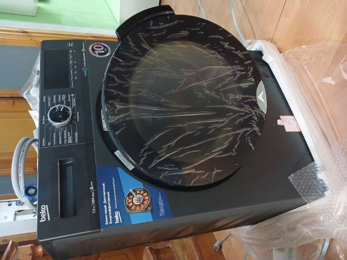 Фотография покупателя товара Стиральная машина Beko WSPE7H616A, класс А, 1200 об/мин, до 7.5 кг, чёрная - Фото 3