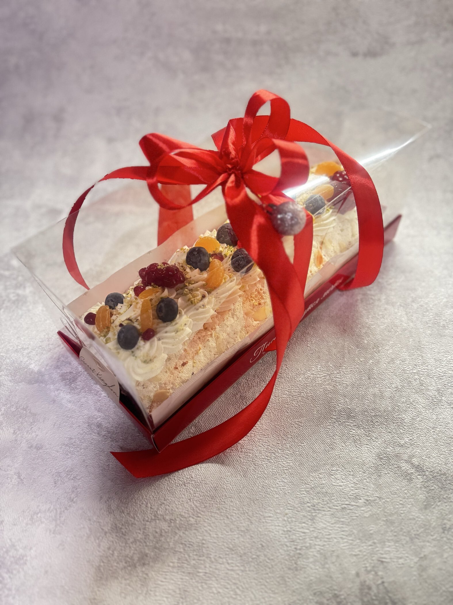 Фотография покупателя товара Коробка с прозрачной крышкой под рулет «С Новым годом», 30×12×12 - Фото 1