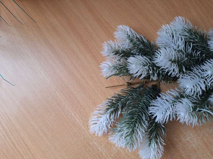 Фотография покупателя товара Ветка декоративная новогодняя, 58 см - Фото 5
