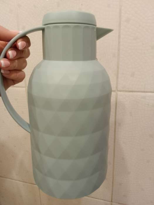 Фотография покупателя товара Термос-кофейник TAKE IT EASY, 1.5 л, сохраняет тепло 24 ч, стеклянная колба, пластик, зелёный - Фото 3