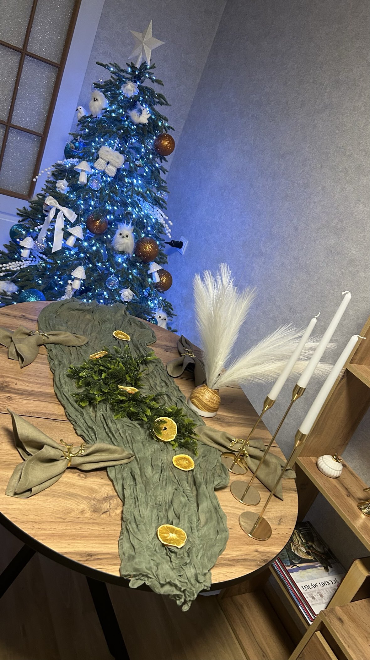 Фотография покупателя товара Ветка декоративная новогодняя, 62 см - Фото 3