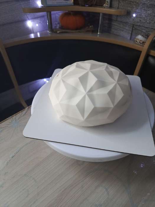 Фотография покупателя товара Форма для муссовых десертов и выпечки KONFINETTA «Кристалл», силикон, 19×9.8 см, белая - Фото 1
