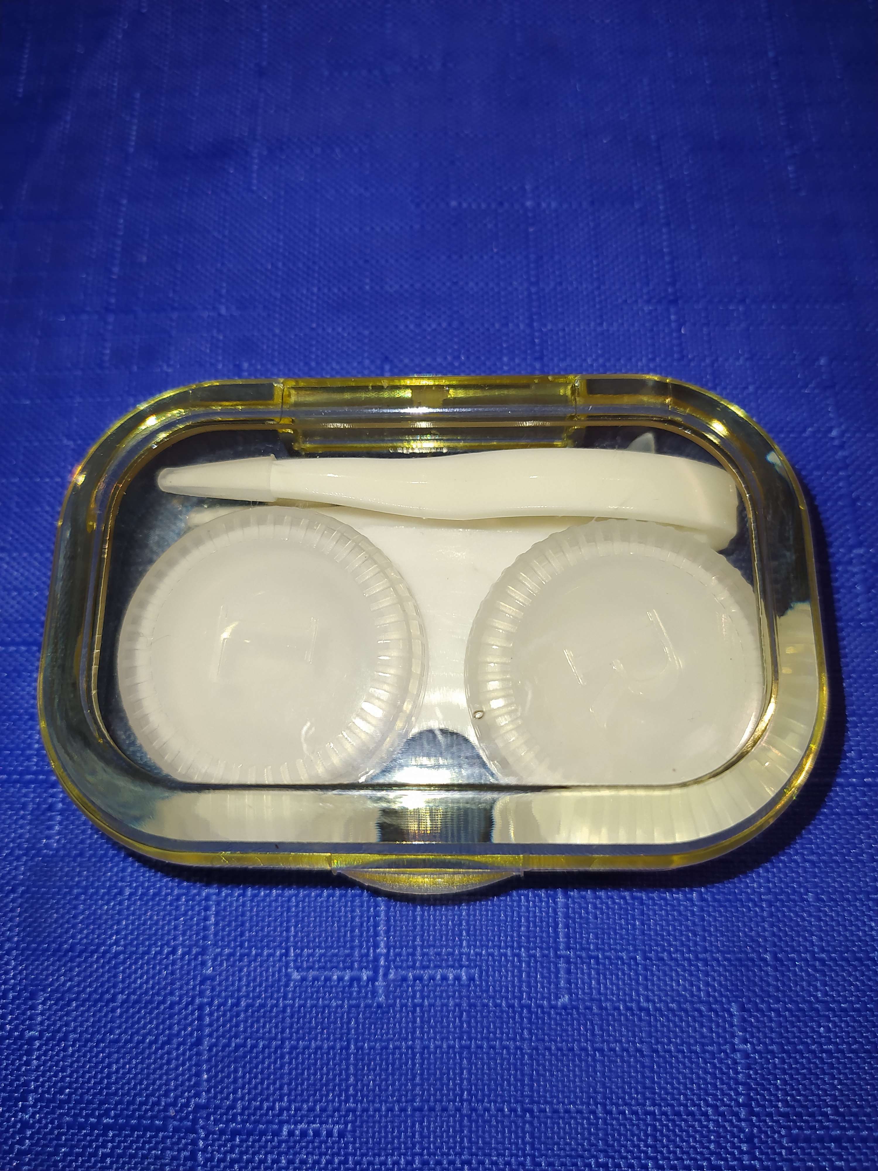 Фотография покупателя товара Набор для контактных линз, в футляре, 6.5 см × 4 см, 3 предмета, цвет МИКС - Фото 3