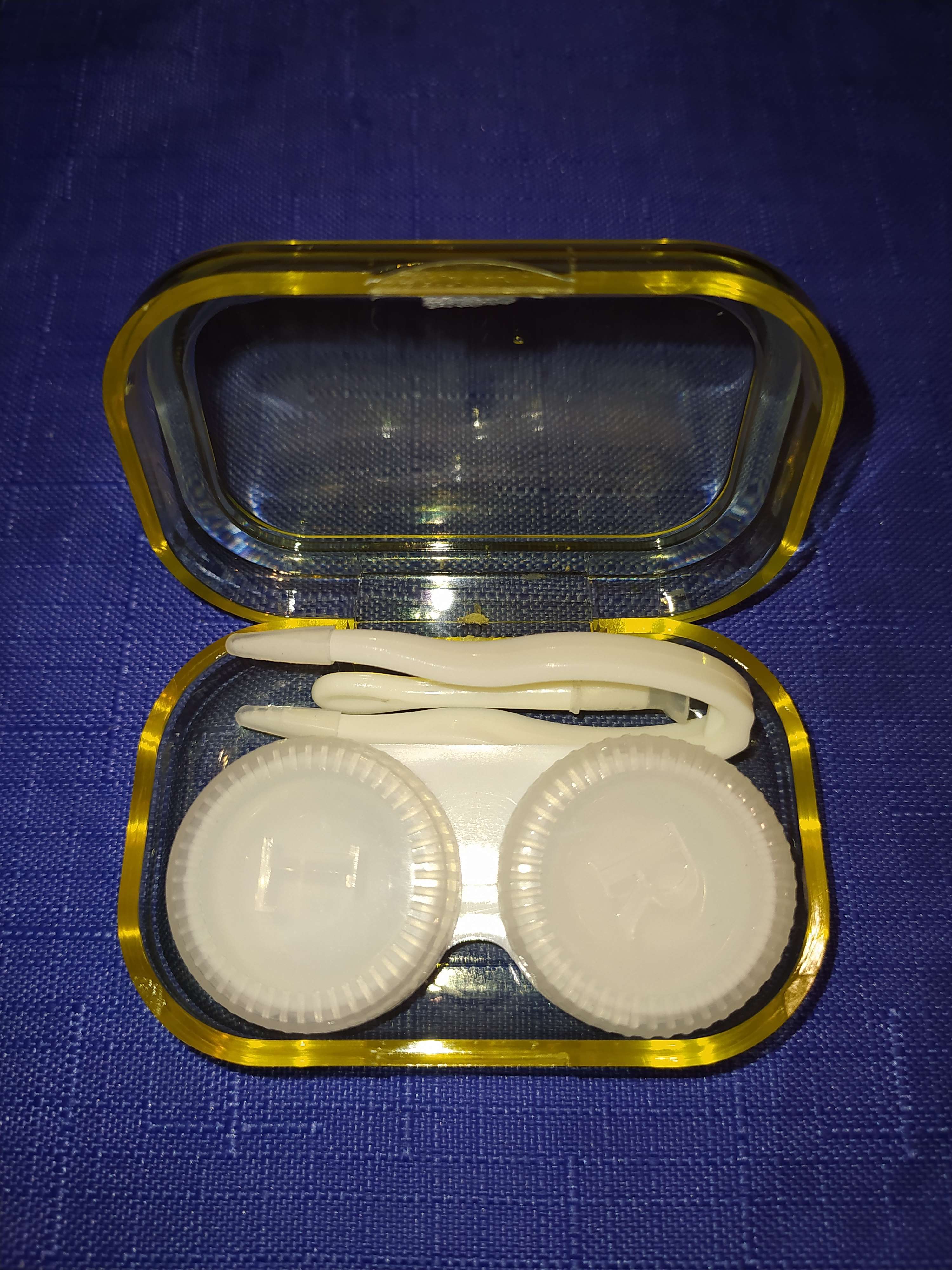 Фотография покупателя товара Набор для контактных линз, в футляре, 6.5 см × 4 см, 3 предмета, цвет МИКС - Фото 4