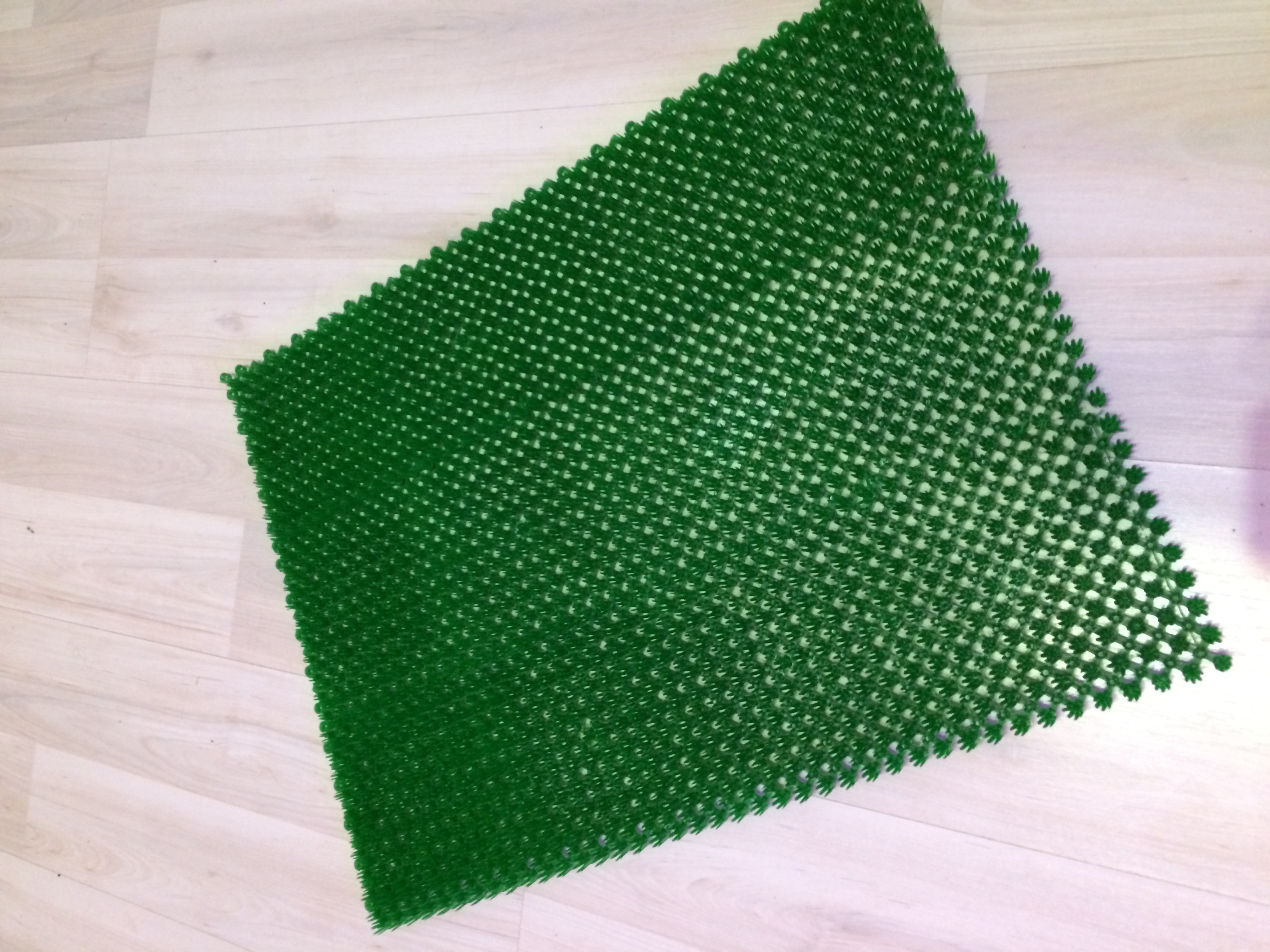 Фотография покупателя товара Покрытие ковровое щетинистое без основы «Травка», 40×53 см, чёрно-коричневый - Фото 3