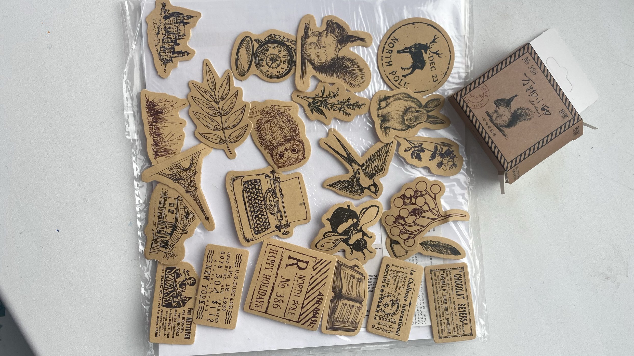 Фотография покупателя товара Наклейки для творчества «Ретро», набор 46 шт., 4.4×4.4×1.1 см - Фото 1