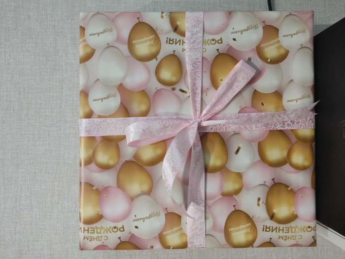 Фотография покупателя товара Бумага упаковочная «С Днём рождения», глянец, 70×100 см, 1 лист - Фото 2