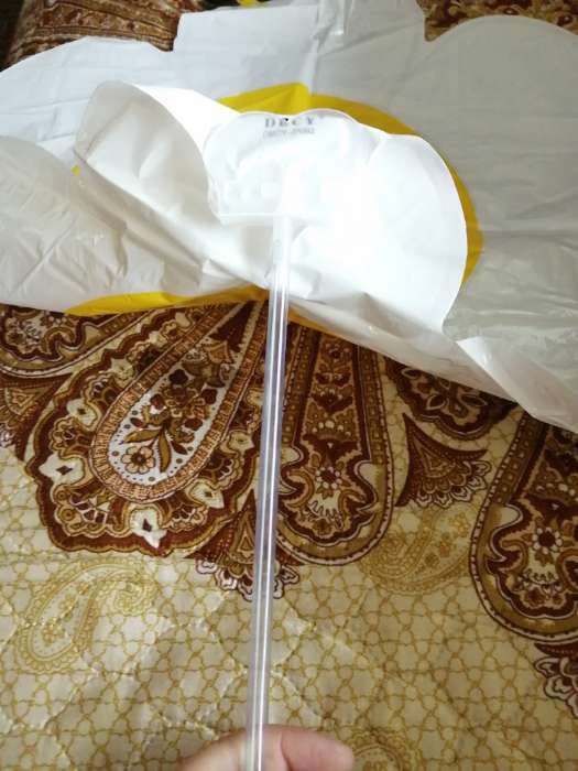 Фотография покупателя товара Воздушный шар полимерный 16" «Ромашка белая с пчёлкой», для палочки - Фото 4