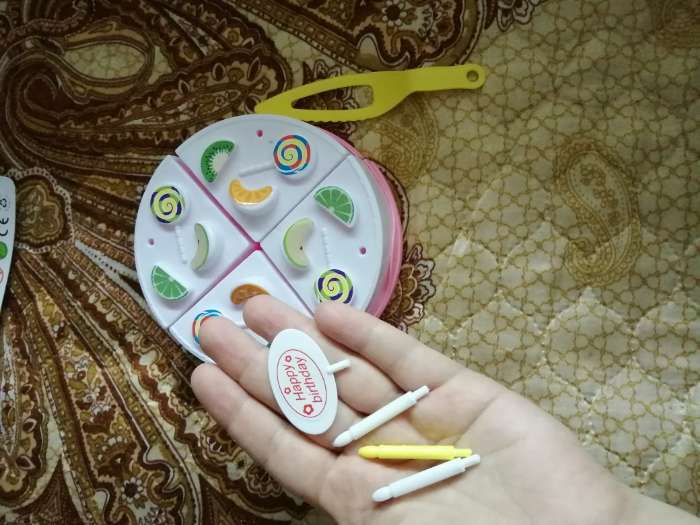 Фотография покупателя товара Игровой набор для резки «Мини тортик» с аксессуарами, МИКС - Фото 3