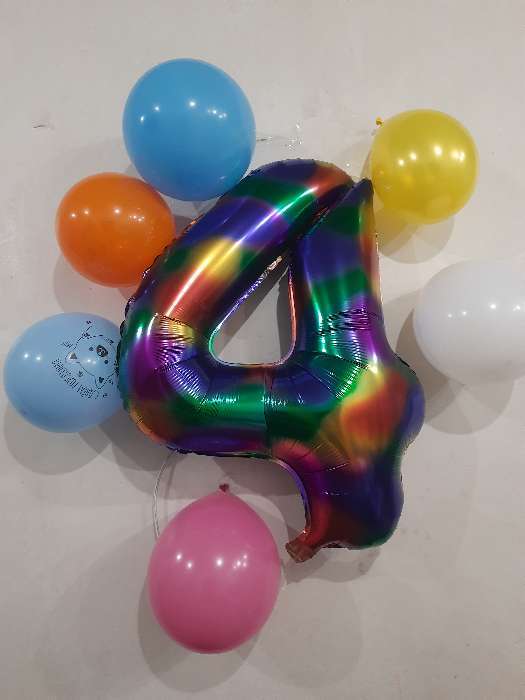 Фотография покупателя товара Букет из шаров «6 лет», фольга, латекс, разноцветный набор из 7 шт. - Фото 2