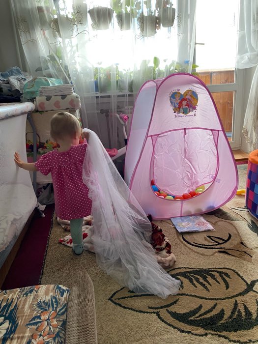 Фотография покупателя товара Палатка детская игровая "Милая принцесса" Принцессы - Фото 5