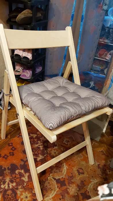 Фотография покупателя товара Подушка на стул ХЭЛЛЬВИ, цвет серый - Фото 1