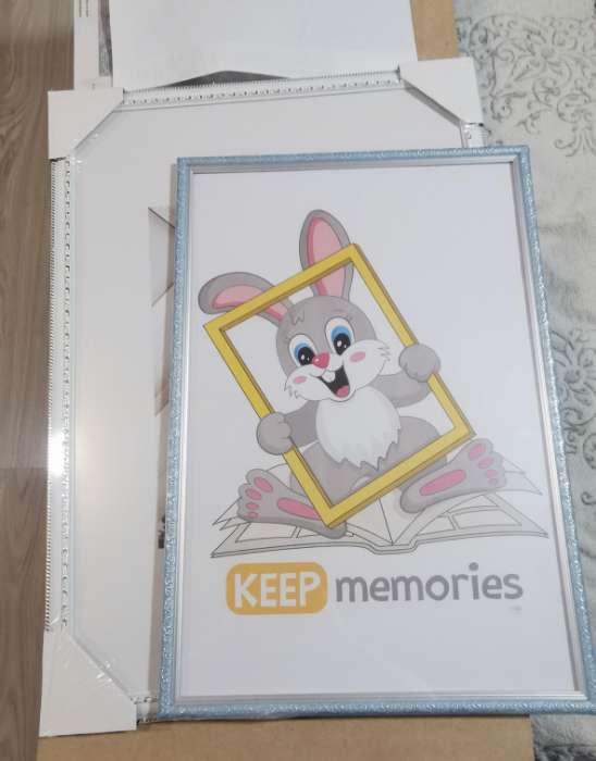 Фотография покупателя товара Фоторамка для фото 15×21 см Keep memories «Винтаж», пластик, голубой, (пластиковый экран) - Фото 2