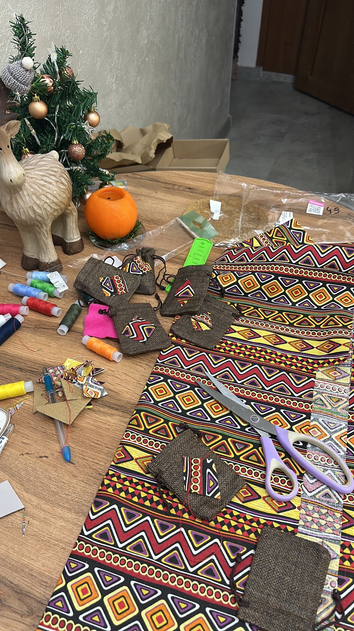 Фотография покупателя товара Холщовый мешочек для украшений, подарков и трав, текстиль «Эко», бежевый, 7×9 см - Фото 2