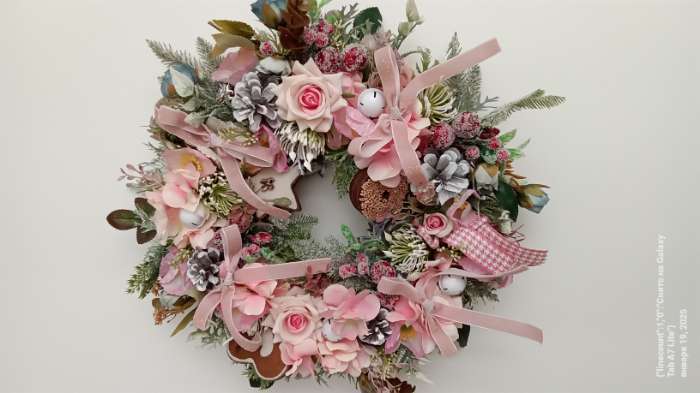 Фотография покупателя товара Еловая ветка декоративная «Зимнее волшебство. Очарование», 15 см - Фото 1