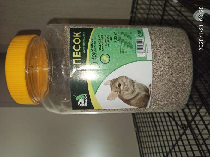 Фотография покупателя товара Песок для шиншилл «Пижон» в банке, 2.35 кг - Фото 3