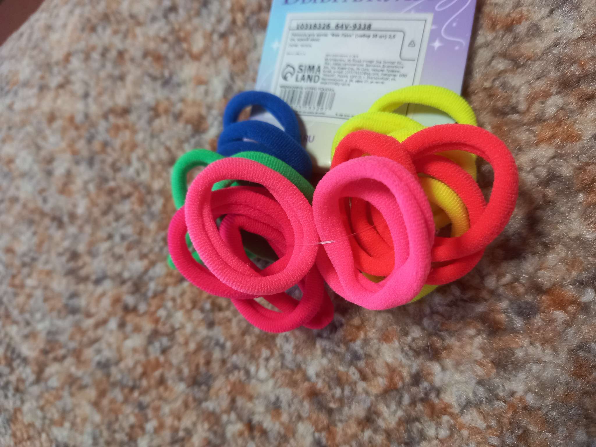 Фотография покупателя товара Резинки для волос «Фея Лави», набор 20 шт., 2.5 см, яркие - Фото 1