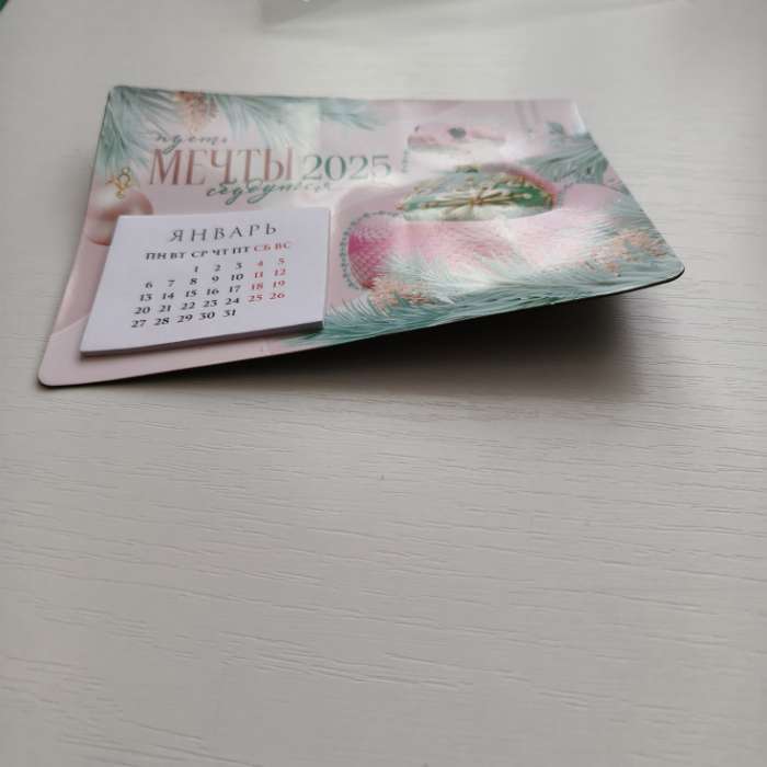 Фотография покупателя товара Календарь 2025 новогодний с отрывным блоком «Мечты сбудутся», 16 х 11 см - Фото 4
