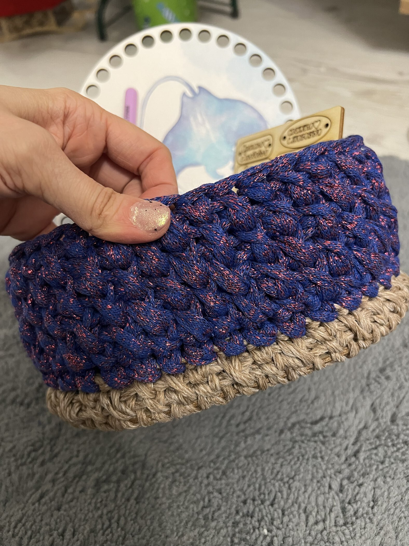 Фотография покупателя товара Трикотажная пряжа "Риббон" с люрексом 85м/170±5 гр (Кофе, люрекс: Серебро) - Фото 13