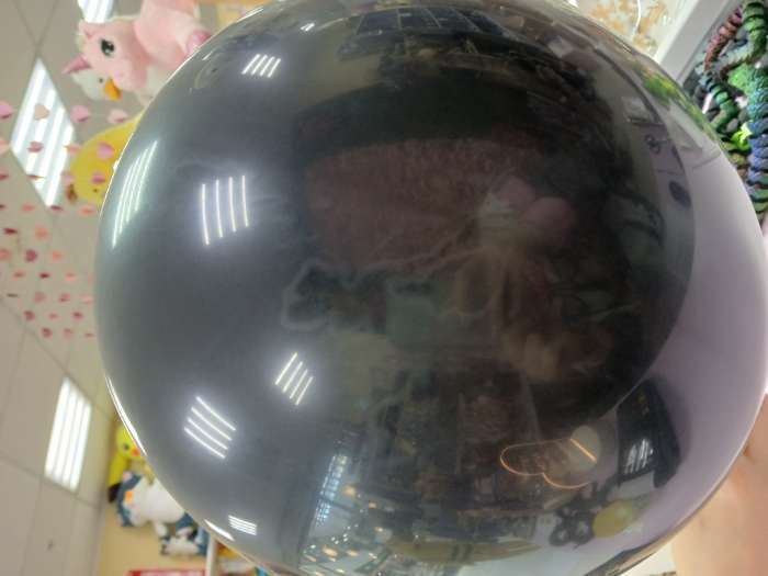 Фотография покупателя товара Воздушные шары латексные 12", пастель, 100 шт., чёрные - Фото 3