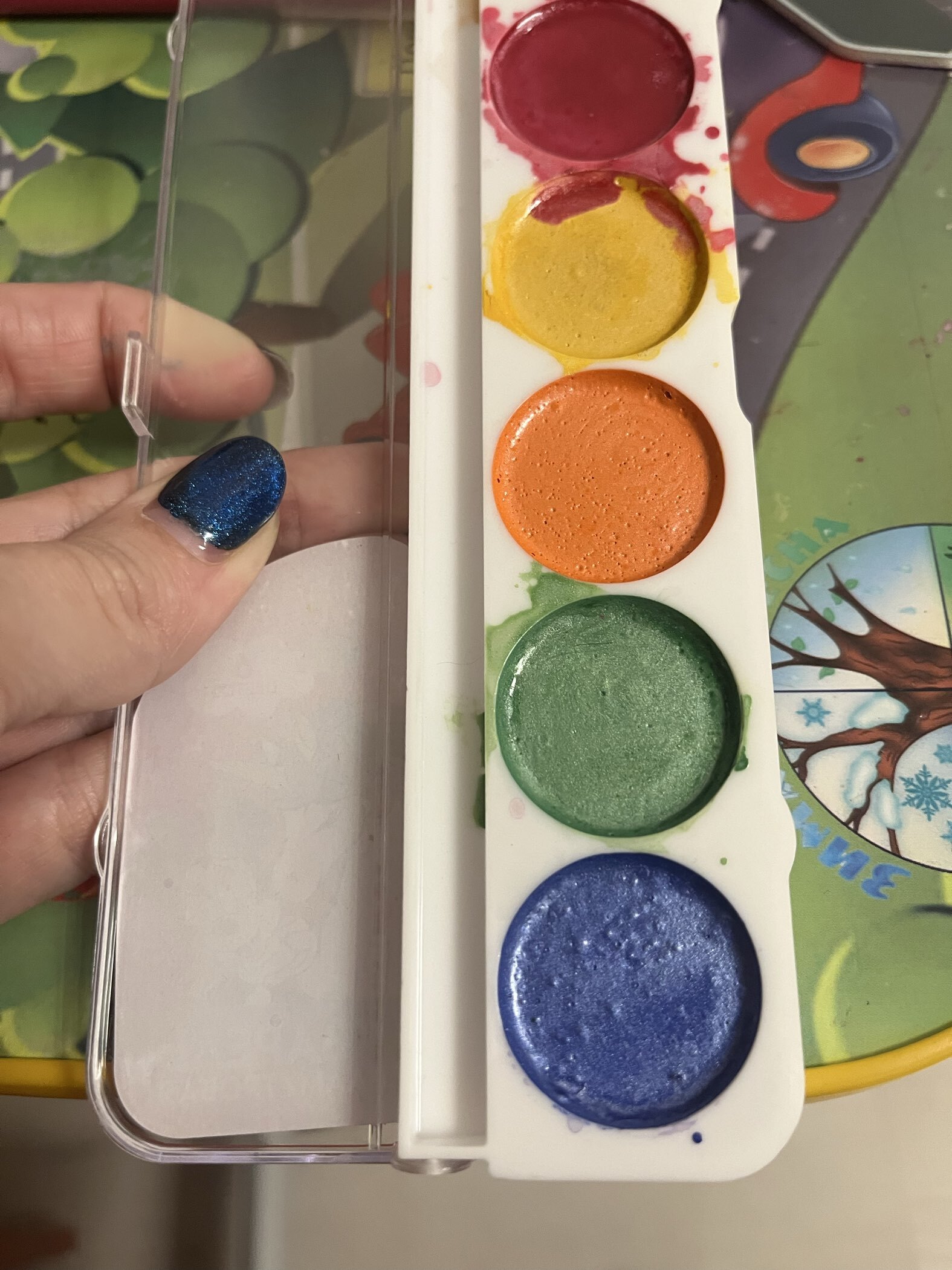 Фотография покупателя товара Акварель перламутровая «Минни и Единорог», 6 цветов, без кисти - Фото 1