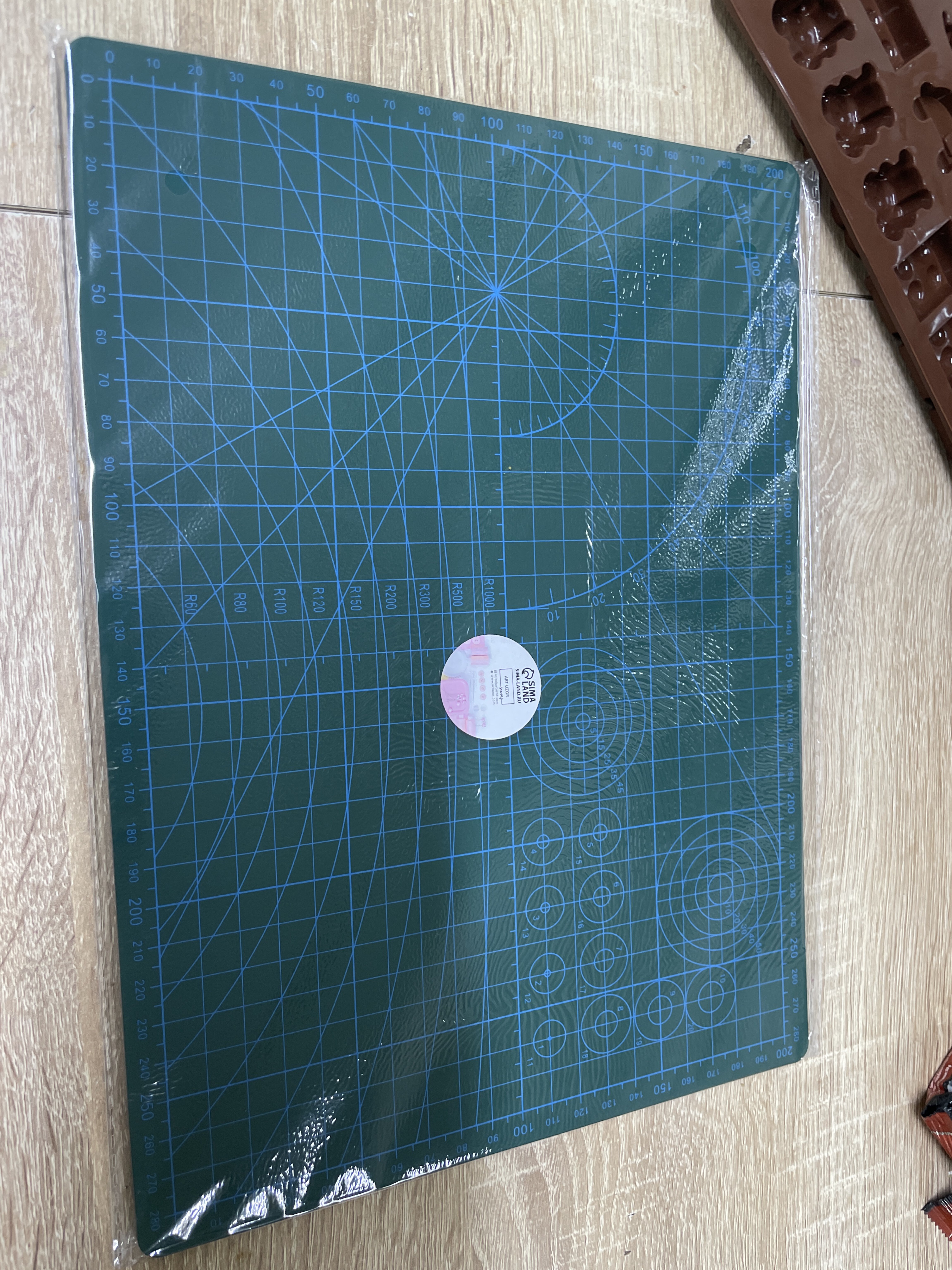 Фотография покупателя товара Мат для резки, трёхслойный, двусторонний, 45×30 см, А3, зелёный - Фото 1