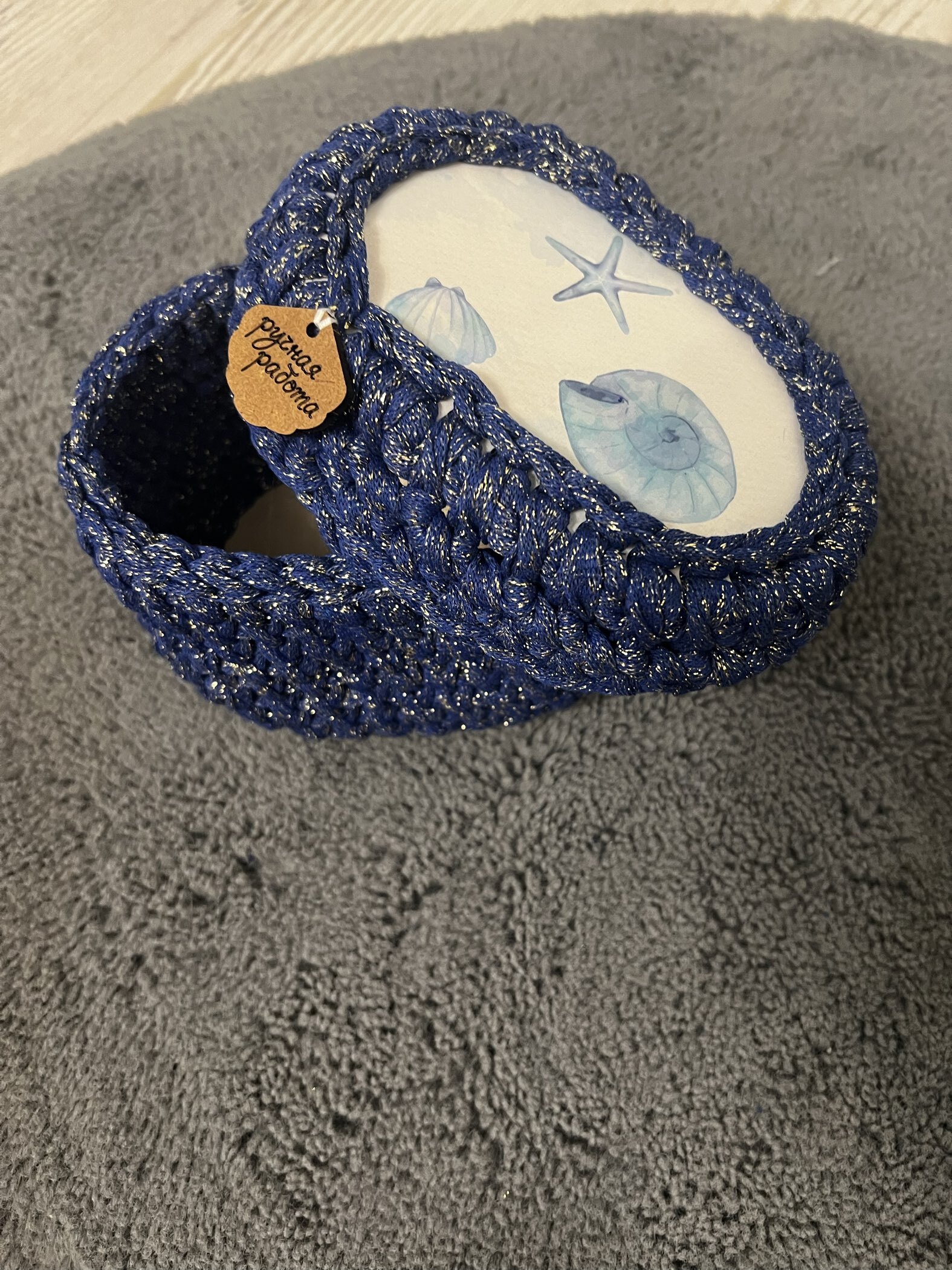 Фотография покупателя товара Трикотажная пряжа "Риббон" с люрексом 85м/170±5 гр (Кофе, люрекс: Серебро) - Фото 10