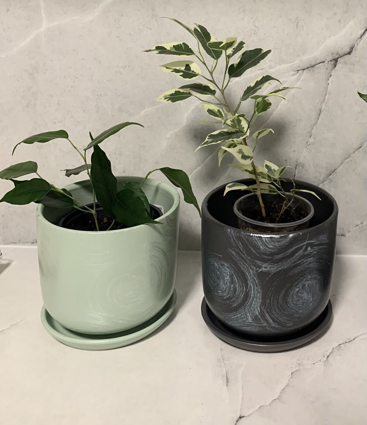 Фотография покупателя товара Горшок цветочный Орион белый 0.8 л - Фото 2