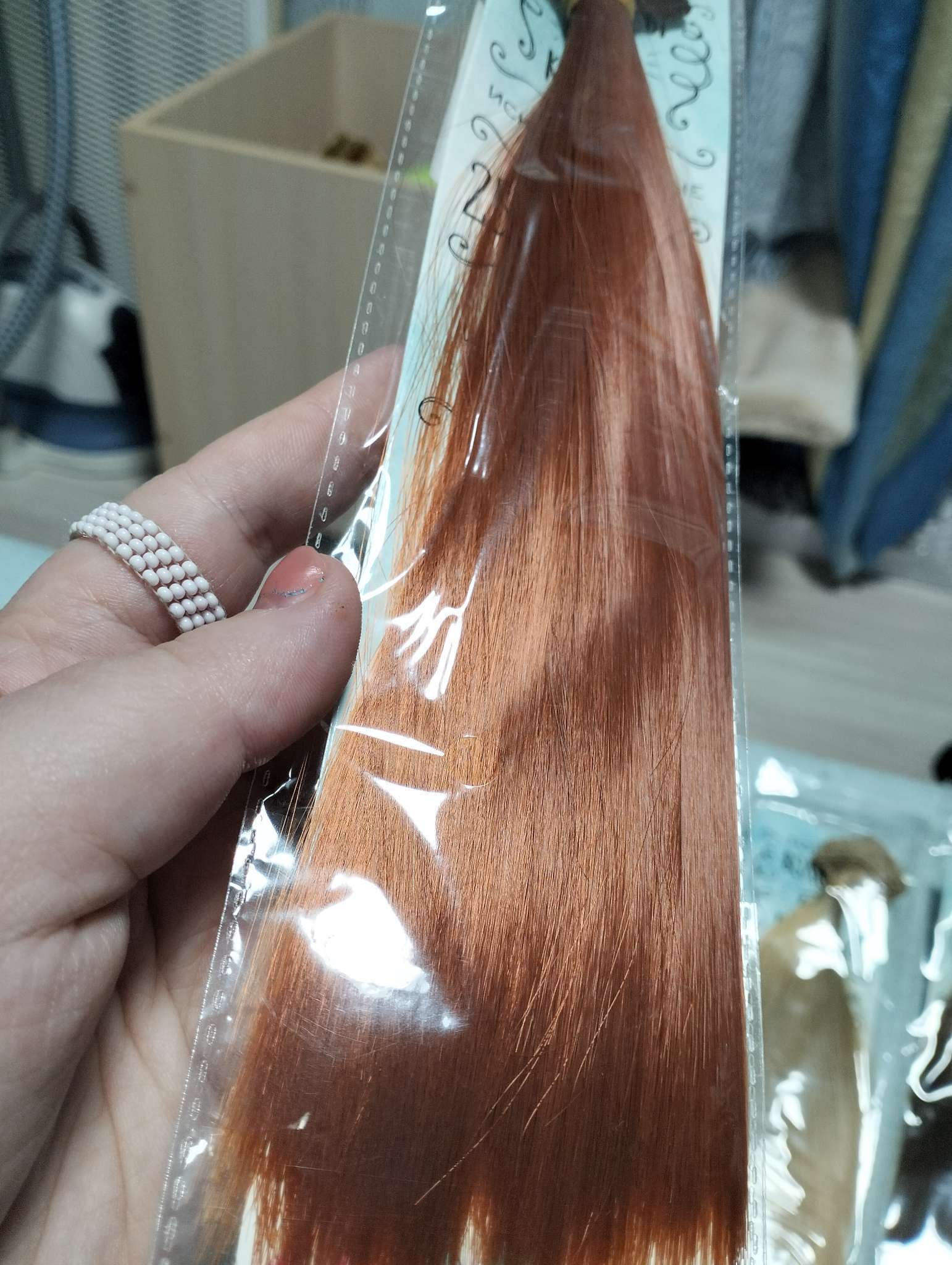 Фотография покупателя товара Волосы - тресс для кукол «Прямые» длина волос: 25 см, ширина:100 см, цвет № 13 - Фото 3