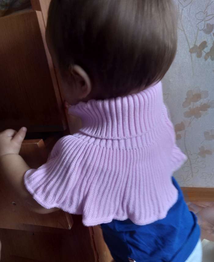 Фотография покупателя товара Манишка детская, цвет сиреневый, размер 48-50 - Фото 3