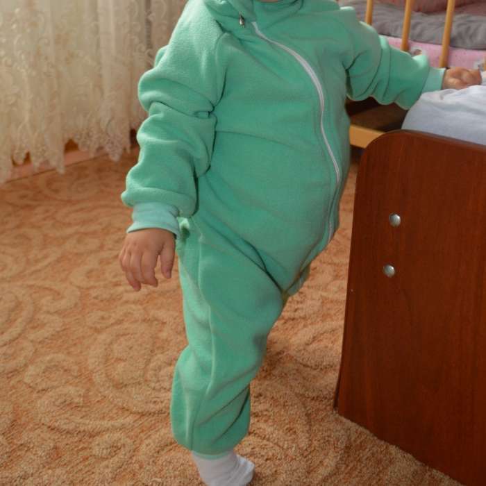 Фотография покупателя товара Комбинезон детский, цвет мятный, рост 80-86 см - Фото 6