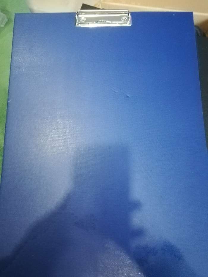 Фотография покупателя товара Планшет с зажимом А3, 420 х 320 мм, покрыт высококачественным бумвинилом, синий (клипборд)