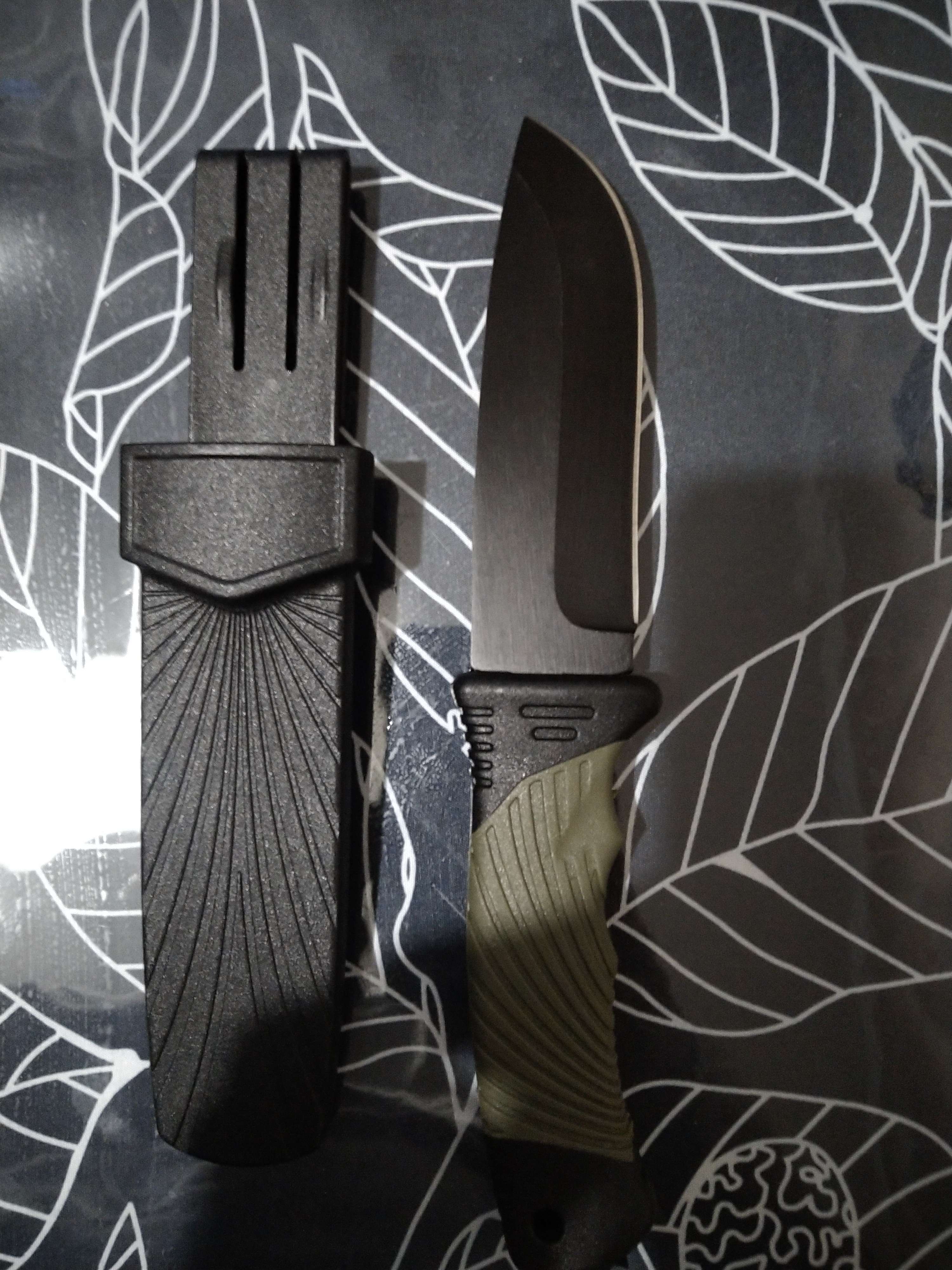 Фотография покупателя товара Нож тактический "Альфа" 23см, клинок 115мм/2,8мм, со стеклобоем, зеленый - Фото 6