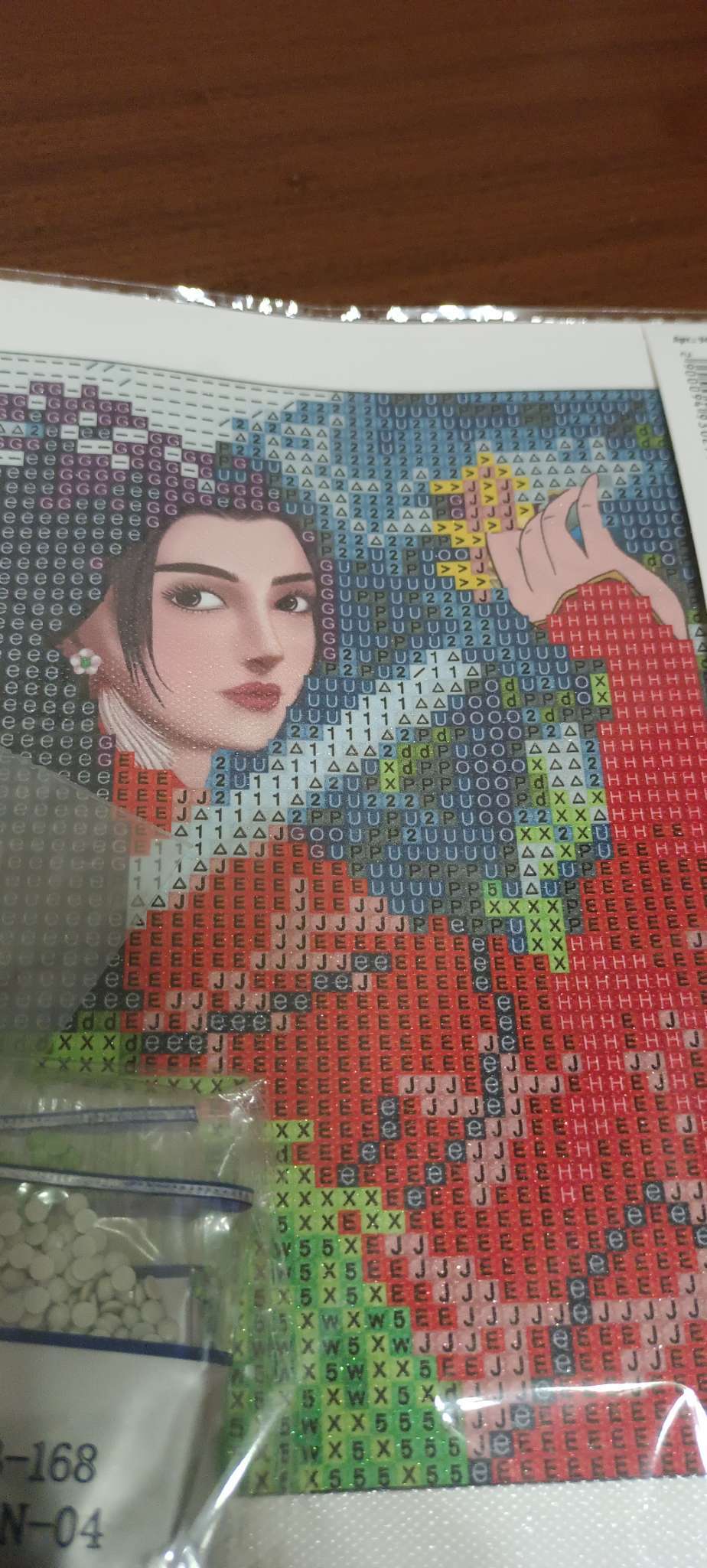 Фотография покупателя товара Алмазная мозаика с частичным заполнением на холсте «Девушка с драконом», 20×30 см - Фото 3