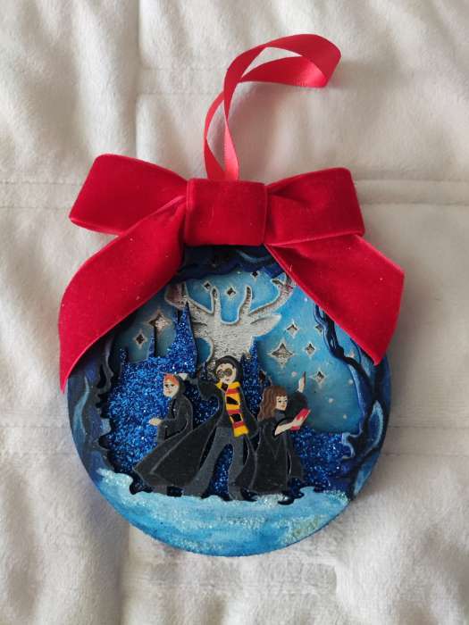 Фотография покупателя товара Заготовки для творчества. Деревянная ёлочная подвеска «Новый год! Волшебники» - Фото 2