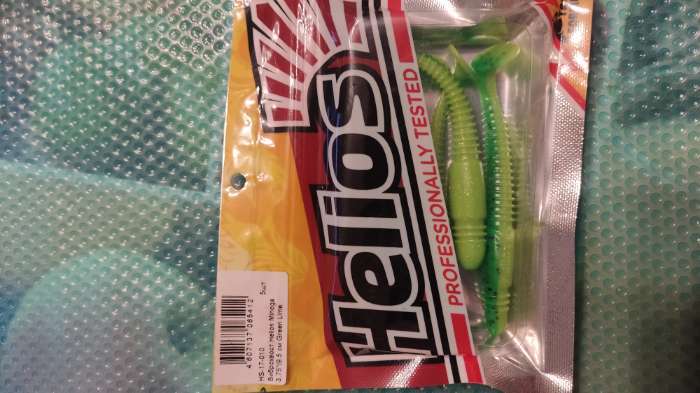 Фотография покупателя товара Виброхвост Helios Minoga Green Lime, 9.5 см, 5 шт. (HS-17-010) - Фото 1